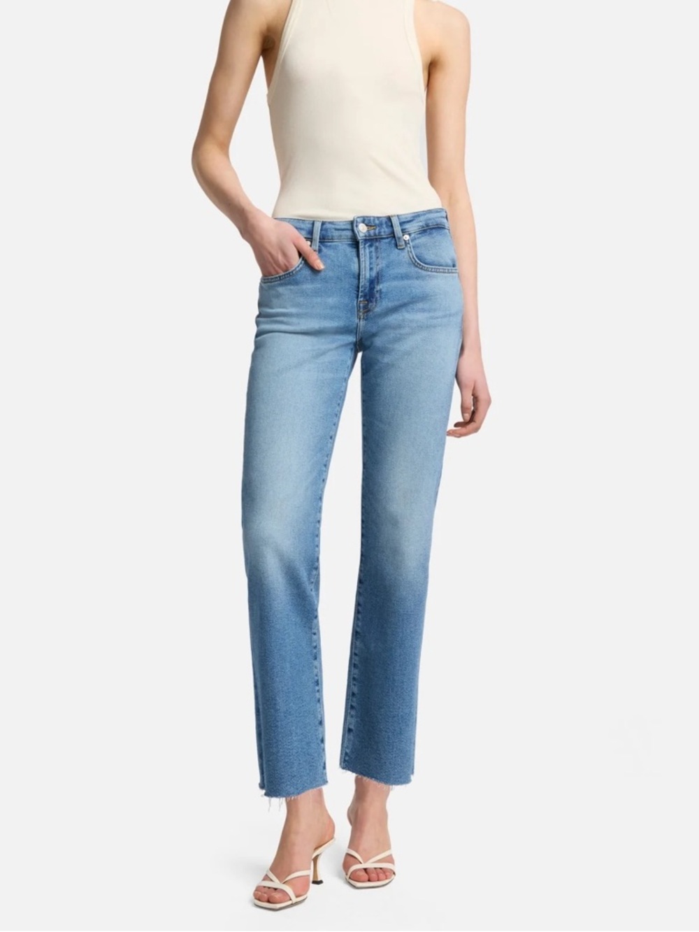 NWT 7 For All Mankind Calie Straight Ankle Jeans Size 24